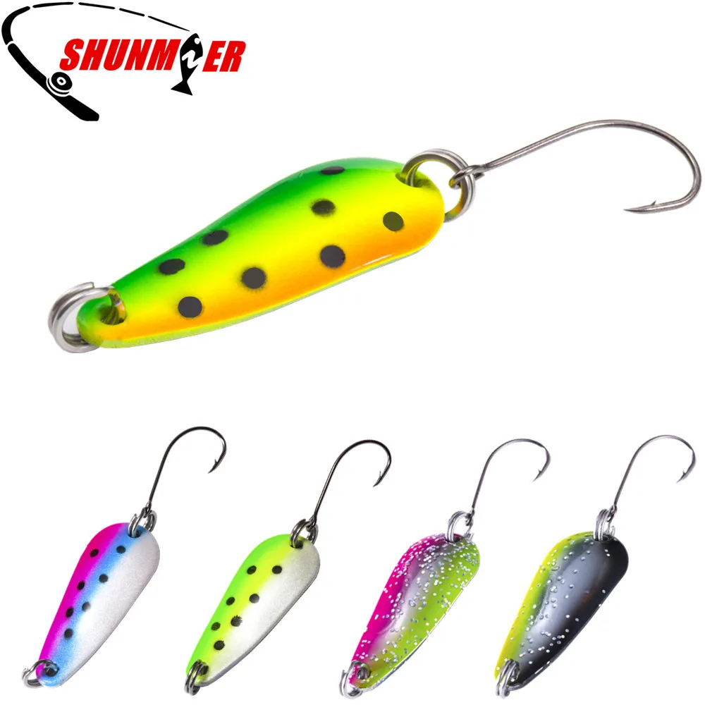 SUNMILE Multi Metal Spoon Fishing Lure For Trout Pike Perch , 5pc 3g Hard Spoons Lures Jig Baits Pesca Peche Tackle Wobblers
SUNMILE Multi Metal Spoon Fishing Lure For Trout Pike Perch , 5pc 3g Hard Spoons Lures Jig Baits Pesca Peche Tackle Wobblers