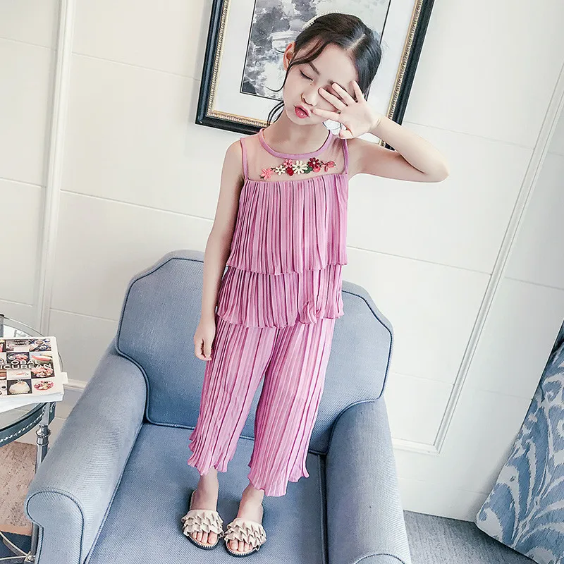 JMFFY Toddler Baby Girls Set Clothes Sleeveless Tops Pants Summer Outfits Sets Clothes 2019 Suits For Girl Chiffon Wedding 4-15T
JMFFY Toddler Baby Girls Set Clothes Sleeveless Tops Pants Summer Outfits Sets Clothes 2019 Suits For Girl Chiffon Wedding 4-15T