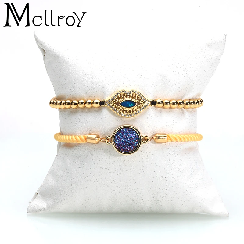 Mcllroy Fashion Gold Color Blue Evil Eye universe Round Beads Braiding & Bracelet For Men Women Beads Chain Vintage Jewelry Gift
Mcllroy Fashion Gold Color Blue Evil Eye universe Round Beads Braiding & Bracelet For Men Women Beads Chain Vintage Jewelry Gift