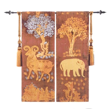 High-end Cotton Gold Elephant Sheep Pattern Jacquard Tapestry Wall Hanging Tapestries Belgium Art Wall Carpet Bedroom Home Decor
High-end Cotton Gold Elephant Sheep Pattern Jacquard Tapestry Wall Hanging Tapestries Belgium Art Wall Carpet Bedroom Home Decor