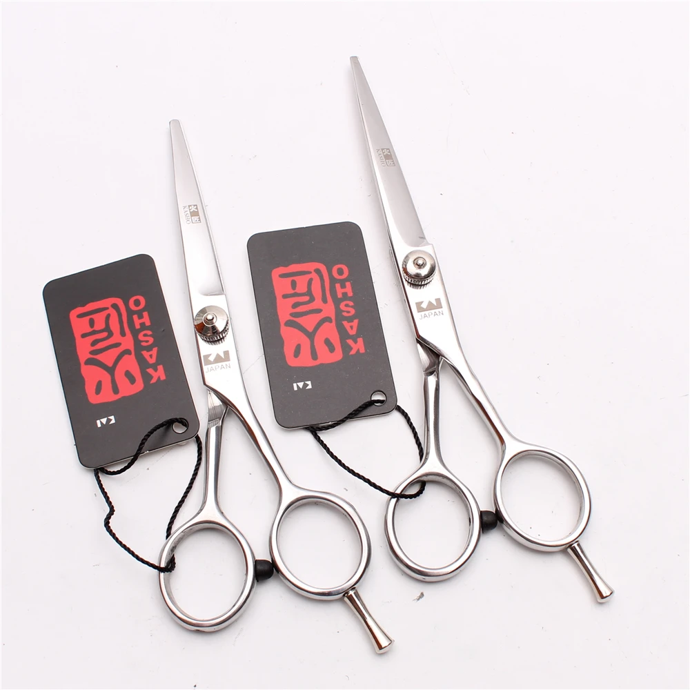 H1002 5 "6 0" Япония сталь Kasho Парикмахерские ножницы Профессиональные