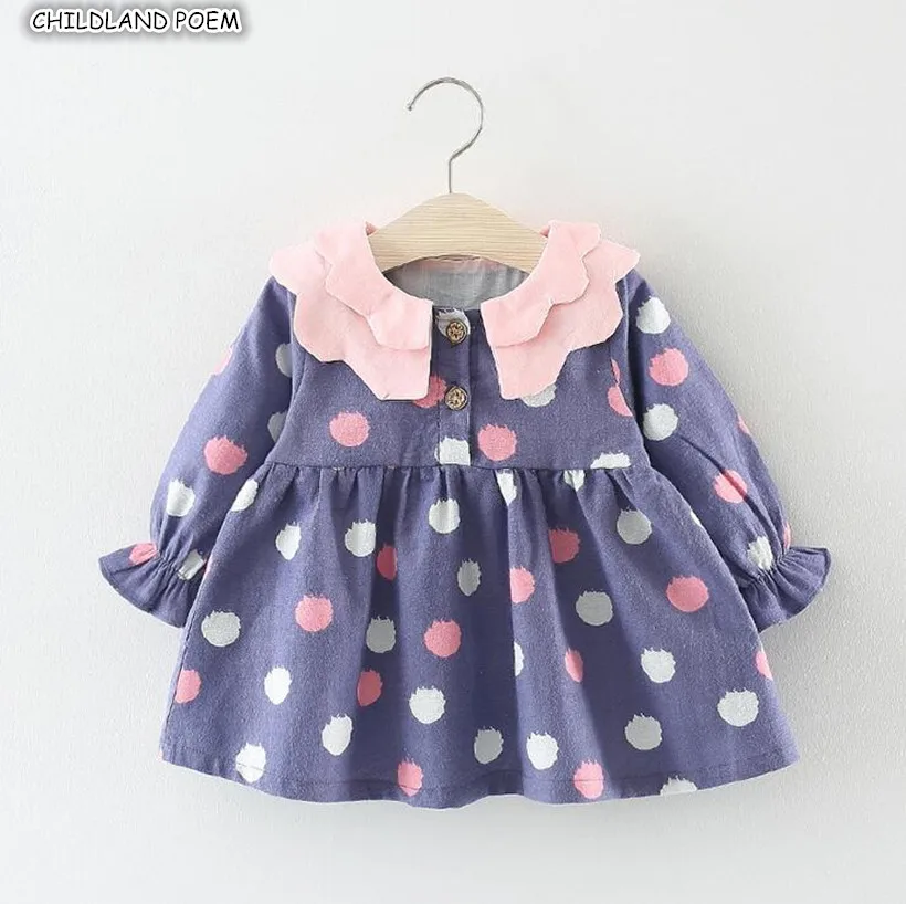Baby Girl Dress Autumn Long Sleeve Infant Newborn Baby Dress Cotton Floral Dot Princess 1 Year Birthday Baby Girl Clothes Dress
Baby Girl Dress Autumn Long Sleeve Infant Newborn Baby Dress Cotton Floral Dot Princess 1 Year Birthday Baby Girl Clothes Dress