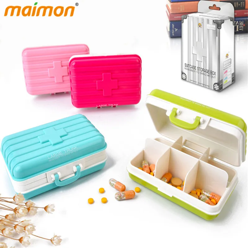 1pcs Portable Suitcase Shaped Mini Pill Box Container Jewelry Tablet Sorter Organizer Health Care Box Travel Medicine Cases
1pcs Portable Suitcase Shaped Mini Pill Box Container Jewelry Tablet Sorter Organizer Health Care Box Travel Medicine Cases