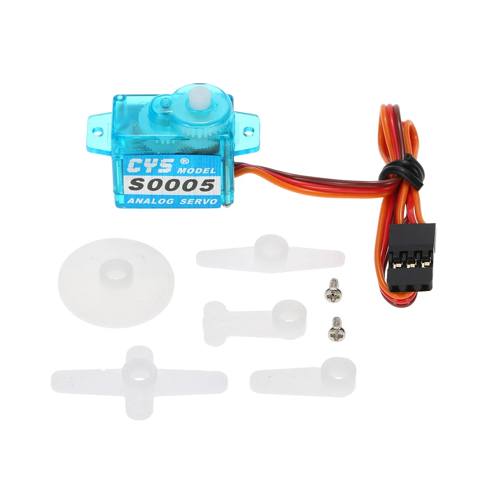CYS-S0005 5g Light Weight Plastic Gear Micro Analog Standard Servo for RC Fixed-wing Aircraft Spare Parts
CYS-S0005 5g Light Weight Plastic Gear Micro Analog Standard Servo for RC Fixed-wing Aircraft Spare Parts