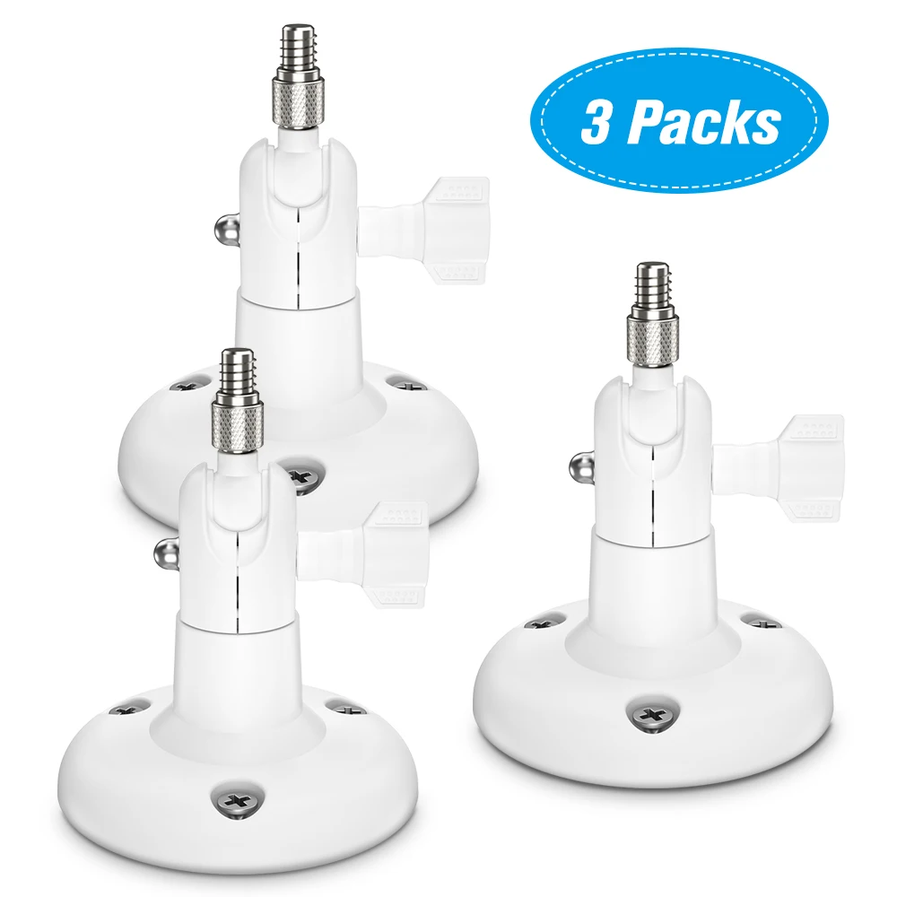 3 Pack Adjustable Wall Mount for ARLO HD/ARLO PRO/ARLO PRO2/ARLO GO/ARLO ULTRA/WYZE CAM PAN Home Camera Mounting Bracket
3 Pack Adjustable Wall Mount for ARLO HD/ARLO PRO/ARLO PRO2/ARLO GO/ARLO ULTRA/WYZE CAM PAN Home Camera Mounting Bracket