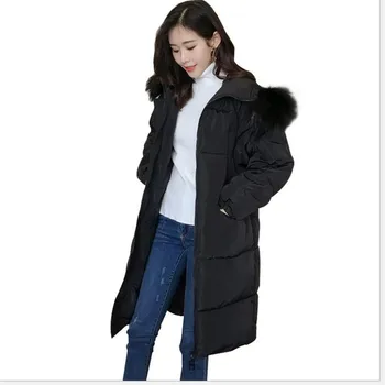 High Quality Winter Women Jacket Female Medium-Long Hooded Large Fur Collar Women Loose Cotton-Padded Winter Coat 2018New CQ2503
High Quality Winter Women Jacket Female Medium-Long Hooded Large Fur Collar Women Loose Cotton-Padded Winter Coat 2018New CQ2503