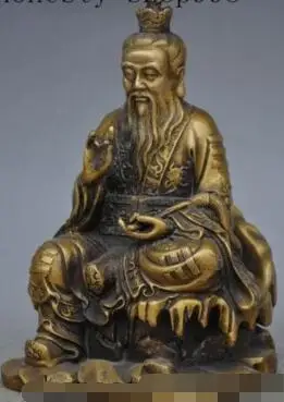 S1107 7"Chinese myth Taoism bronze Sitting High Lord Laojun Taoist Buddha God Statue
S1107 7"Chinese myth Taoism bronze Sitting High Lord Laojun Taoist Buddha God Statue