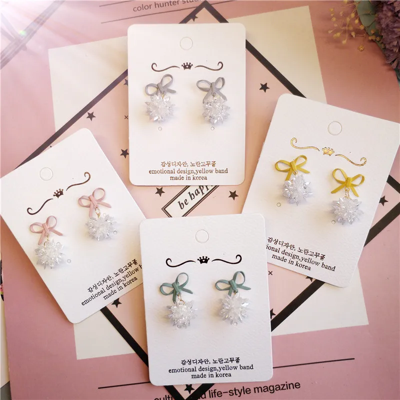 Korea Handmade Cartoon Ice flower Bow knot Crystal Women Drop Earrings Bangle Earrings Fashion Jewelry Accessories-JQD5
Korea Handmade Cartoon Ice flower Bow knot Crystal Women Drop Earrings Bangle Earrings Fashion Jewelry Accessories-JQD5