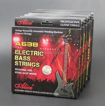 6 Sets A638(4)-M Hexagonal Core Nickel Alloy Wound Gold Plated Ball End Electric Bass 4 Strings (.045 .065 .085 .105) inch
6 Sets A638(4)-M Hexagonal Core Nickel Alloy Wound Gold Plated Ball End Electric Bass 4 Strings (.045 .065 .085 .105) inch