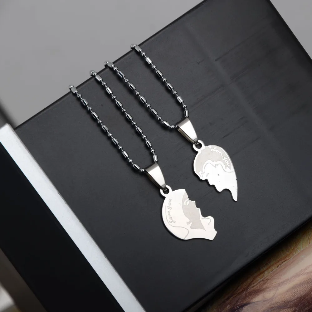 Fashion Stainless Steel Couple Broken Love Heart Couple Lovers Pendant Necklaces for Women High Quality Love Jewelty Gift Sale
Fashion Stainless Steel Couple Broken Love Heart Couple Lovers Pendant Necklaces for Women High Quality Love Jewelty Gift Sale