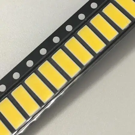 100 шт./лот 7030 SMD светодиодный холодный белый 1 Вт свет 6 v двойной чип сверхяркий 90Lm
