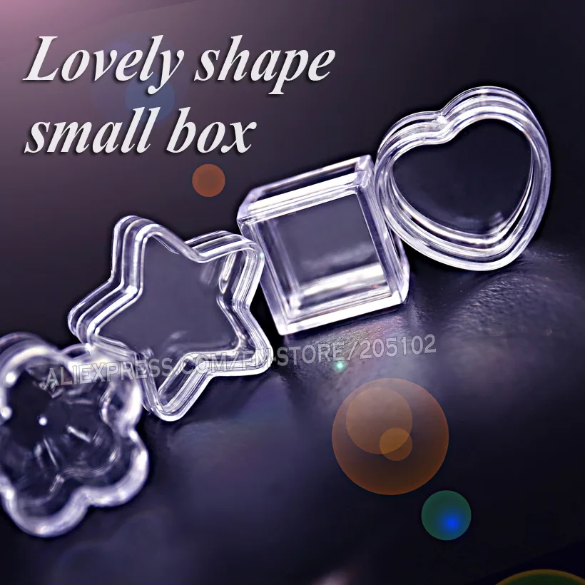 Nail Art Tiny Box acrylic clear container Star Square Round Heart for DIY Perfume Accessory Jewelry beads plastic storage case
Nail Art Tiny Box acrylic clear container Star Square Round Heart for DIY Perfume Accessory Jewelry beads plastic storage case