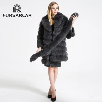 FURSARCAR Detachable Women Real Fox Fur Full Sleeves 90cm Long Winter Warm Thick Fur Jacket With Female Fox Fur Turn-down Collar
FURSARCAR Detachable Women Real Fox Fur Full Sleeves 90cm Long Winter Warm Thick Fur Jacket With Female Fox Fur Turn-down Collar