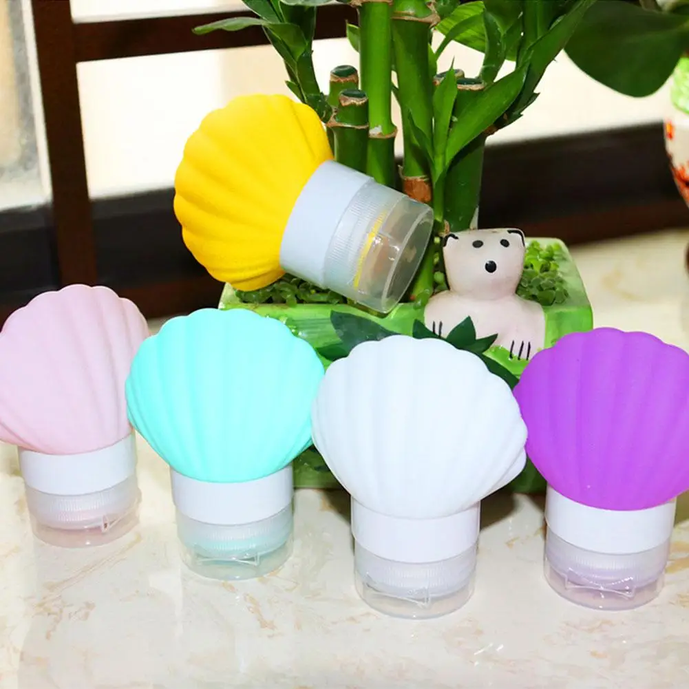 3.5cm x 8cm 1 Pcs 40ml Lovely Shell Shape Silicone Travel Bottle Lotion Bath Shampoo Empty Container
3.5cm x 8cm 1 Pcs 40ml Lovely Shell Shape Silicone Travel Bottle Lotion Bath Shampoo Empty Container