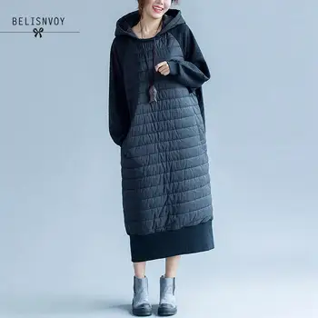Plus Size Women Coat Fit M-5XL Winter Cotton Wide-waisted Long Quilted Jackets Padded Warm Jackets Hooded Overcoat Female Coat
Plus Size Women Coat Fit M-5XL Winter Cotton Wide-waisted Long Quilted Jackets Padded Warm Jackets Hooded Overcoat Female Coat