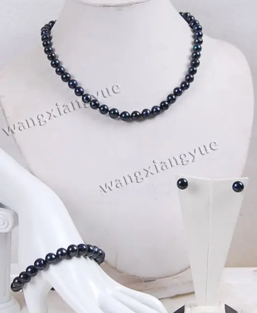 FREE SHIPPING8-9mm Black Akoya Cultured Pearl Jewelry Bracelet Necklace Earrings Set A508 (A0423)
FREE SHIPPING8-9mm Black Akoya Cultured Pearl Jewelry Bracelet Necklace Earrings Set A508 (A0423)