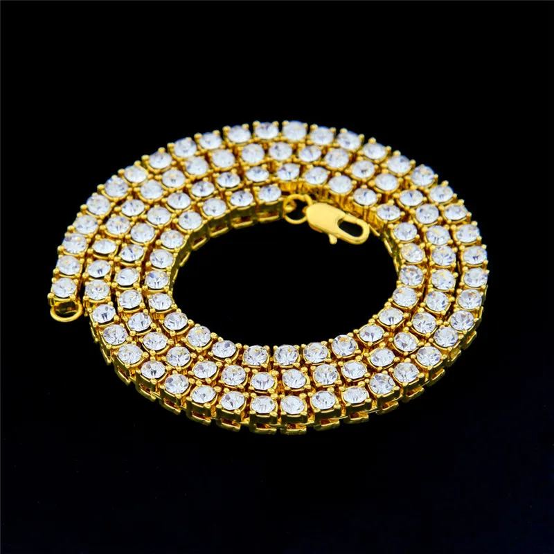 Hot Men's Hip Hop Bling Bling Iced Out Tennis Chain 1 Row Necklaces Luxury Brand Silver/Gold Color Men Chain Fashion Jewelry
Hot Men's Hip Hop Bling Bling Iced Out Tennis Chain 1 Row Necklaces Luxury Brand Silver/Gold Color Men Chain Fashion Jewelry