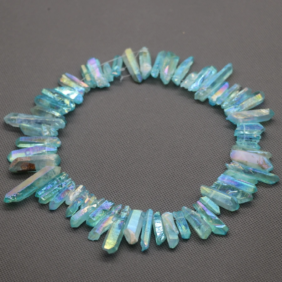 Aqua Crystal Titanium AB Healing Crystal Quartz Beads Top Drilled Point Pendant, Rock Quartz Crystal Women Fine Jewelry Making
Aqua Crystal Titanium AB Healing Crystal Quartz Beads Top Drilled Point Pendant, Rock Quartz Crystal Women Fine Jewelry Making
