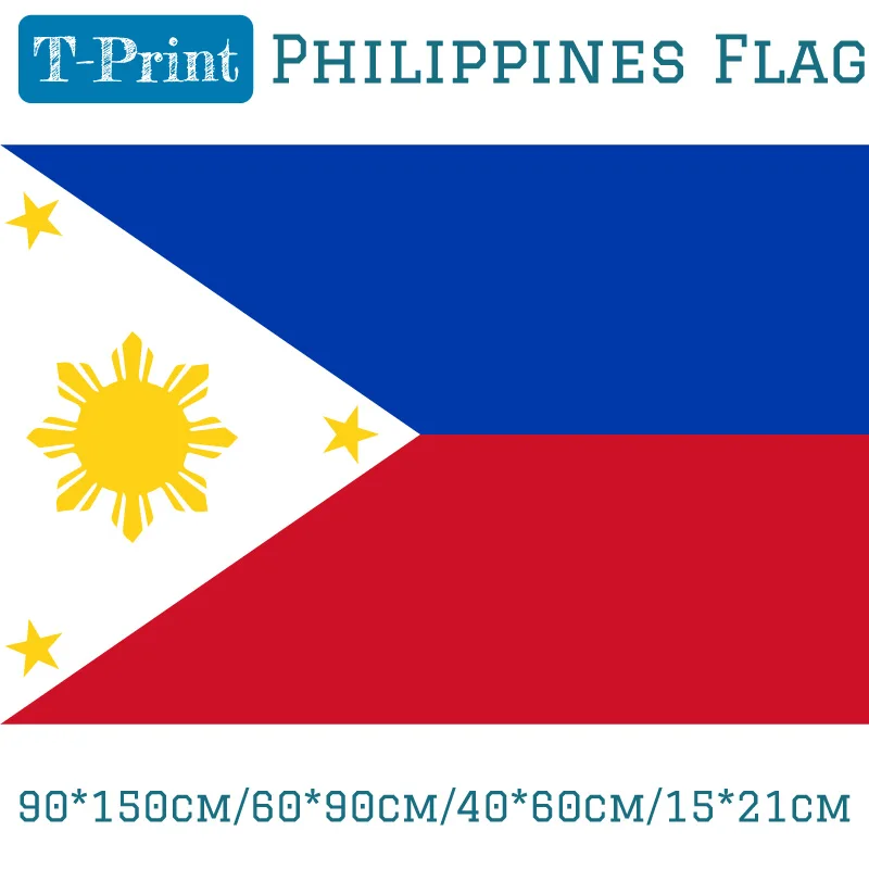 90*150cm/60*90cm/40*60cm/15*21cm Philippines Philippino National Flag 3*5ft
90*150cm/60*90cm/40*60cm/15*21cm Philippines Philippino National Flag 3*5ft