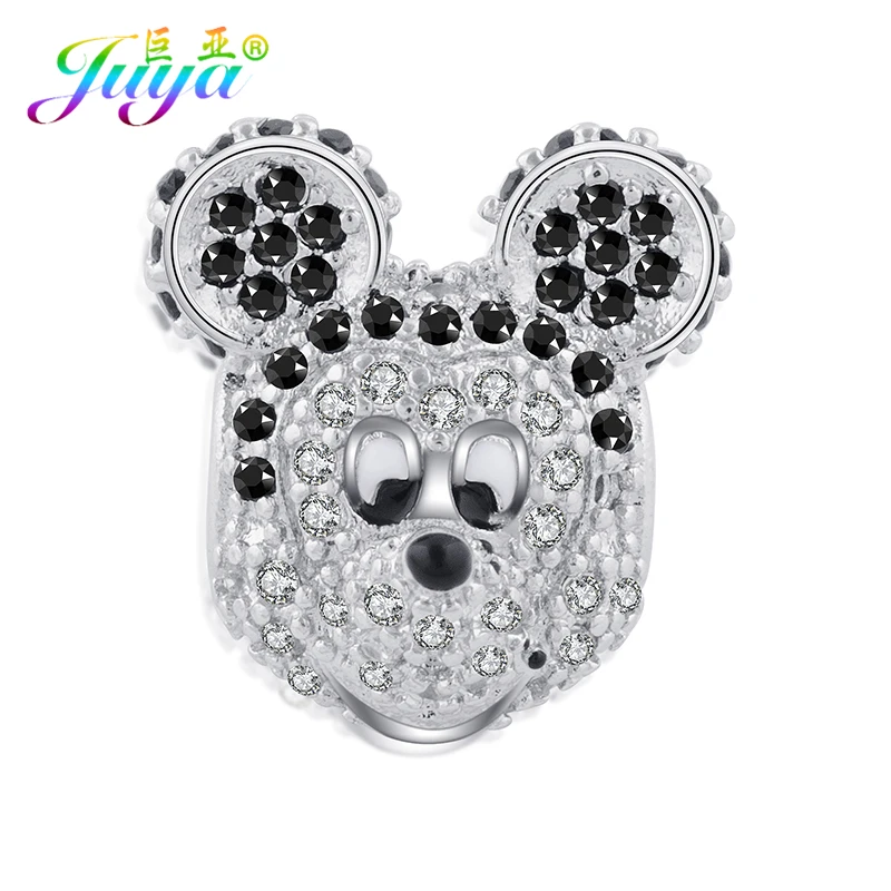 Juya DIY Jewelry Beads Micro Pave Zircon Large Hole Mickey Charm Beads Accessories For Women Kids Charms Jewelry Making
Juya DIY Jewelry Beads Micro Pave Zircon Large Hole Mickey Charm Beads Accessories For Women Kids Charms Jewelry Making