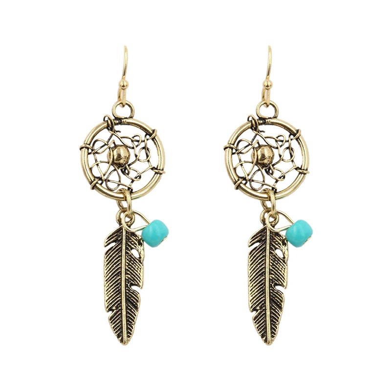 Earrings for Women Vintage Brincos Boucle D'oreille Bohemian Long Ethnic Drop Blue Stone Dreamcatcher Earring New Pendientes
Earrings for Women Vintage Brincos Boucle D'oreille Bohemian Long Ethnic Drop Blue Stone Dreamcatcher Earring New Pendientes