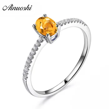 AINUOSHI Natural Citrine Oval Ring Row Drill 1.25ct Oval Cut 925 Sterling Silver Ring Fine Engagement Wedding Women Ring Jewelry
AINUOSHI Natural Citrine Oval Ring Row Drill 1.25ct Oval Cut 925 Sterling Silver Ring Fine Engagement Wedding Women Ring Jewelry