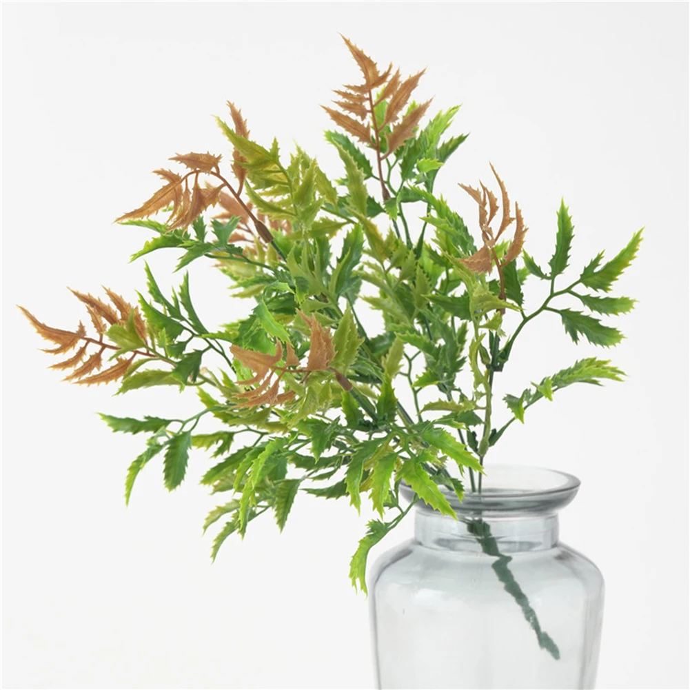 6 Forks Artificial Plants Simulation Green Grass Leaf Autumn Pteris Fern Leaves Home Table Garden Wall Wedding Decoration
6 Forks Artificial Plants Simulation Green Grass Leaf Autumn Pteris Fern Leaves Home Table Garden Wall Wedding Decoration