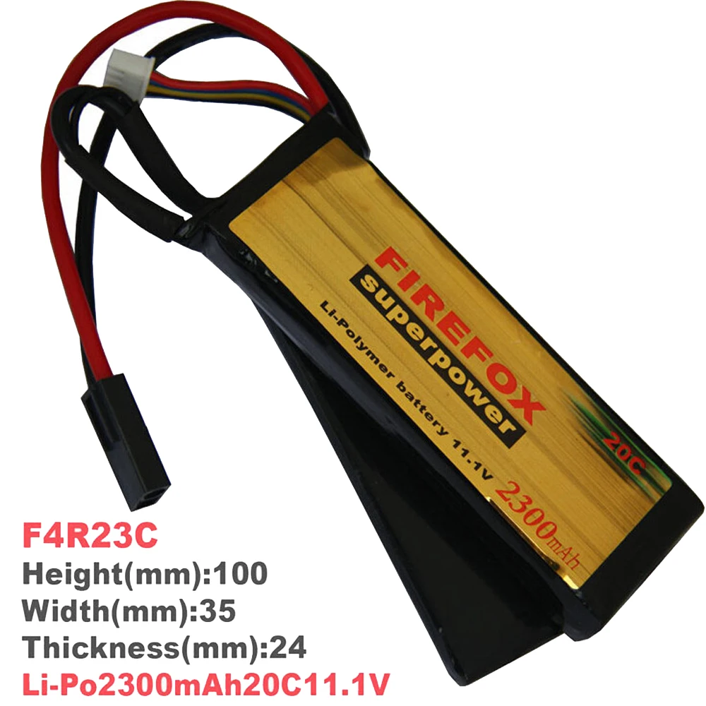 1 шт. 100% оригинальная Firefox 11.1 В 2300 мАч 20c 2 Cell Li Po AEG Airsoft Батарея f4r23c | Игрушки и хобби