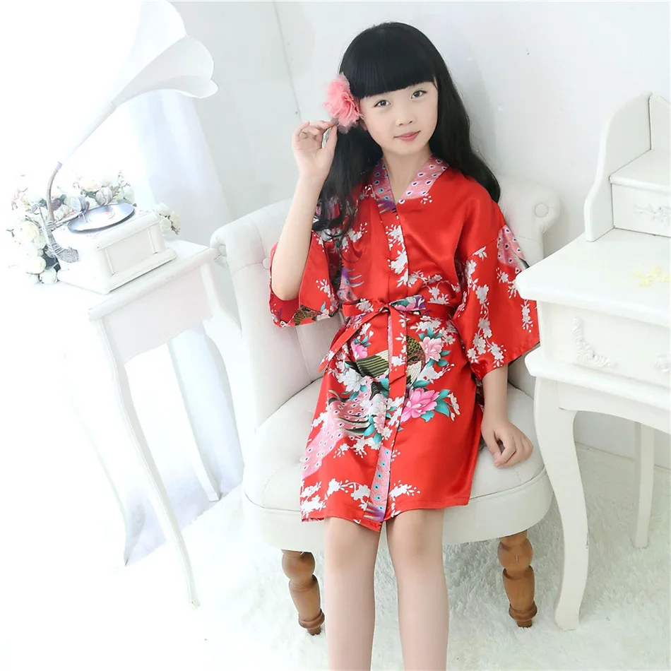Red Baby Girl Kimono Bath Robe Kid Night Gown Faux Silk Sleepwear Child Nightgown Pijama Size 4 6 8 10 12 XTZ-806
Red Baby Girl Kimono Bath Robe Kid Night Gown Faux Silk Sleepwear Child Nightgown Pijama Size 4 6 8 10 12 XTZ-806