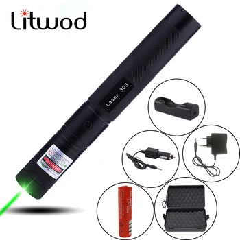 

Battery Box Laser Pointer Pen 532nm 5mw Green 303 Color Turning Team Watch Powerful Light 2 Safe Key Use 18650 Litwod Or 16340