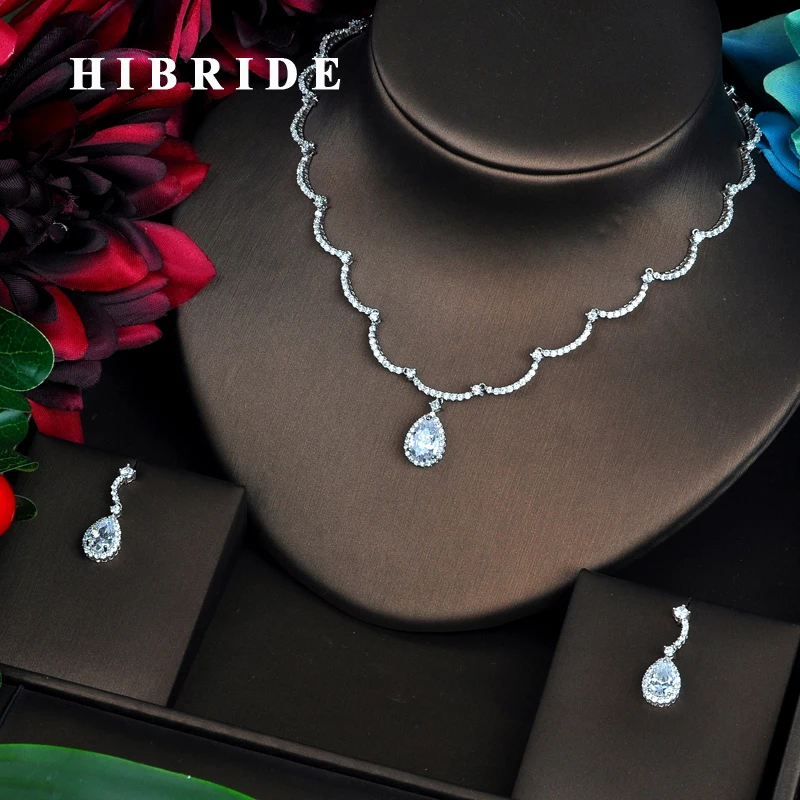 HIBRIDE Simple Design Micro CZ Pave Dubai Jewelry Sets For Women Luxury Necklace Set Wedding Dress Accessories Party Show N-461
HIBRIDE Simple Design Micro CZ Pave Dubai Jewelry Sets For Women Luxury Necklace Set Wedding Dress Accessories Party Show N-461