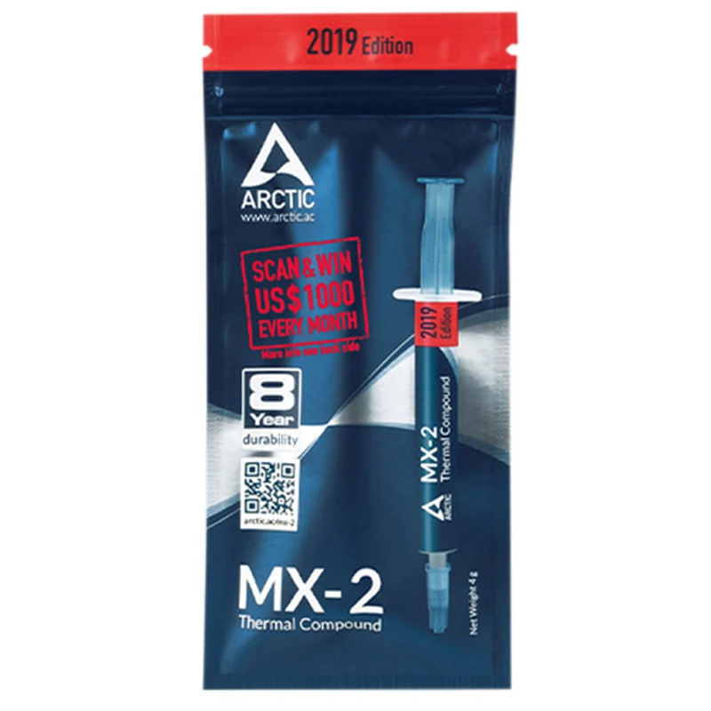 ARCTIC MX-2 4g AMD Intel Processor CPU Cooler Cooling Fan Thermal Grease VGA Conductive Heatsink Plaster for PC XBOX 360 PS3
ARCTIC MX-2 4g AMD Intel Processor CPU Cooler Cooling Fan Thermal Grease VGA Conductive Heatsink Plaster for PC XBOX 360 PS3