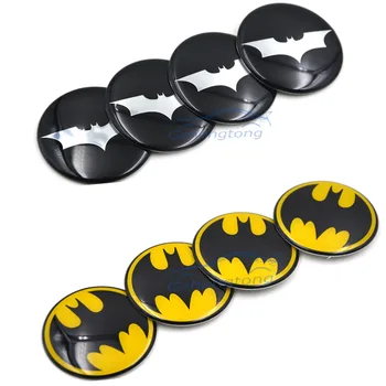 

Gzhengtong 4pcs/lot 50mm 56mm 60mm and 65mm Batman Black Car Wheel Center Hub Caps Sticker Auto Modified for BMW Nissan Opel MG