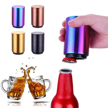 Portable Automatic Bottle Opener Stainless Steel Push Down Wine Beer Soda Cap Wine Drinking Openers Kitchen Accessories Gadgets
Portable Automatic Bottle Opener Stainless Steel Push Down Wine Beer Soda Cap Wine Drinking Openers Kitchen Accessories Gadgets