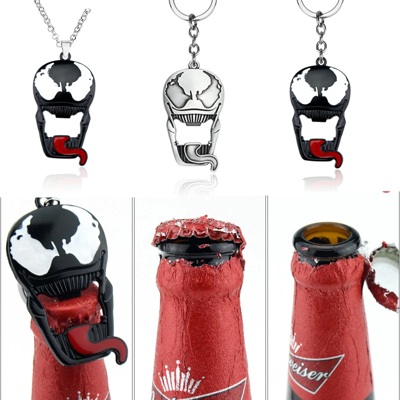 Professional Openers Multifunction Portable Marvel Movie Venom Alien Head Mask Pendant Necklace keychain Botter Opener Gift
Professional Openers Multifunction Portable Marvel Movie Venom Alien Head Mask Pendant Necklace keychain Botter Opener Gift