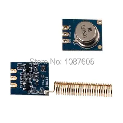 2pcs/lot 433MHz / 315MHz STX882 - ASK Transmitter Module+ nickel plated spring antennas
2pcs/lot 433MHz / 315MHz STX882 - ASK Transmitter Module+ nickel plated spring antennas