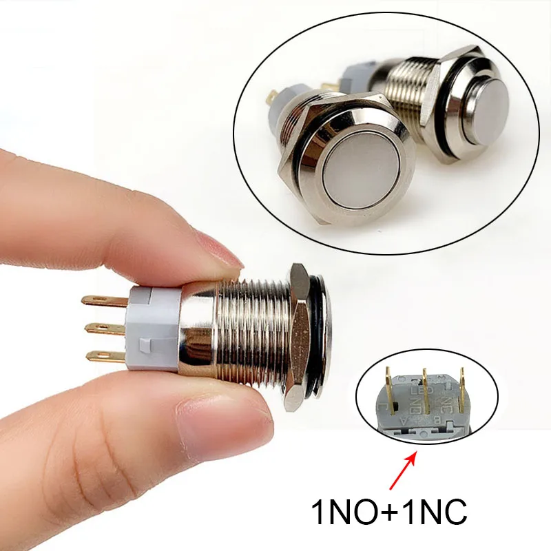 16mm IP67 Metal Push Button Switch Waterproof Nickel Copper Plating Self-reset Momentary High/Flat Round Locking Latching
16mm IP67 Metal Push Button Switch Waterproof Nickel Copper Plating Self-reset Momentary High/Flat Round Locking Latching