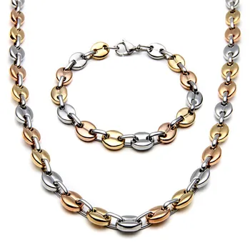 Mainlead Punk Long Men Necklace Titanium Steel Gold Coffee Bean Link Chain or Bracelet Biker Rapper Jewelry
Mainlead Punk Long Men Necklace Titanium Steel Gold Coffee Bean Link Chain or Bracelet Biker Rapper Jewelry