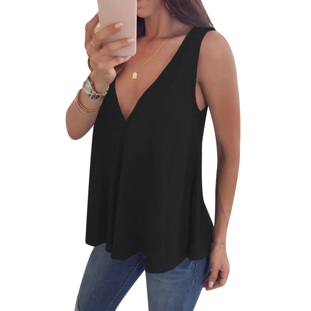 Women Chiffon Blouse Sleeveless Tops Strappy Tunic Ladies Summer V Neck Casual Style Shirt Camisa Blusas Feminina Plus Size 2018
Women Chiffon Blouse Sleeveless Tops Strappy Tunic Ladies Summer V Neck Casual Style Shirt Camisa Blusas Feminina Plus Size 2018