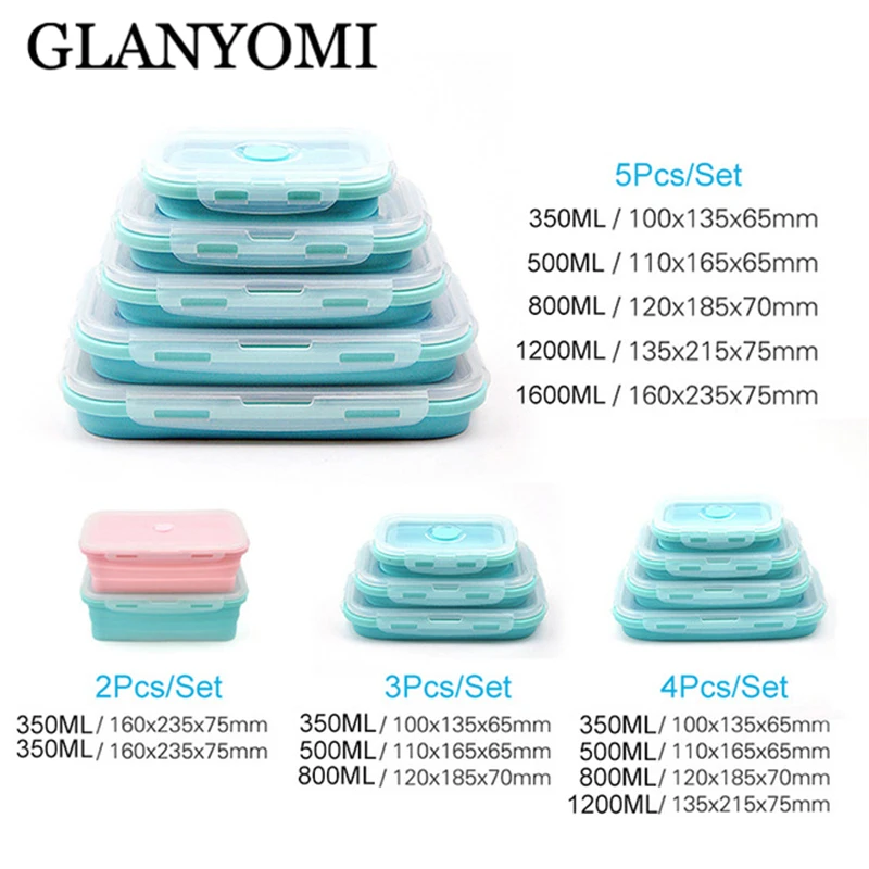 3Pcs or 4Pcs/Set Food Grade Silicone Lunch Box Collapsible Food Box Portable Bento Lunch Box Eco-Friendly Food Fruit Container
3Pcs or 4Pcs/Set Food Grade Silicone Lunch Box Collapsible Food Box Portable Bento Lunch Box Eco-Friendly Food Fruit Container
