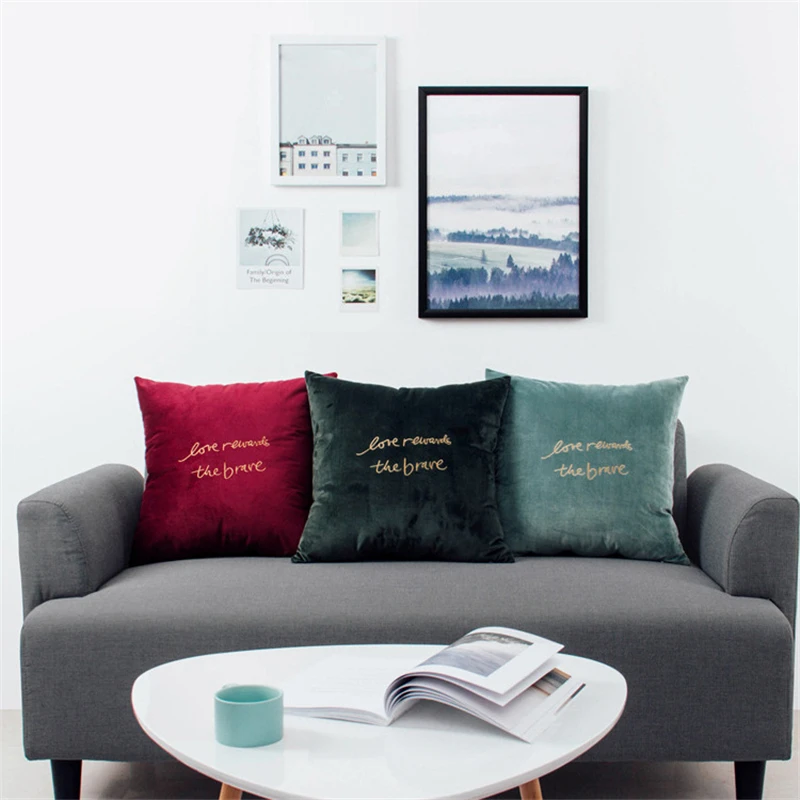 Velvet Decorative Square Throw Pillow Cover Fall Cushion Cover Letter Embroidered Home Decor Pillow Case For Couch Sofa Chair
Velvet Decorative Square Throw Pillow Cover Fall Cushion Cover Letter Embroidered Home Decor Pillow Case For Couch Sofa Chair
