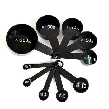 10pcs/set Black Color Measuring Cups And Measuring Spoon Scoop Silicone Handle Kitchen Measuring Tool 50set/lot
10pcs/set Black Color Measuring Cups And Measuring Spoon Scoop Silicone Handle Kitchen Measuring Tool 50set/lot