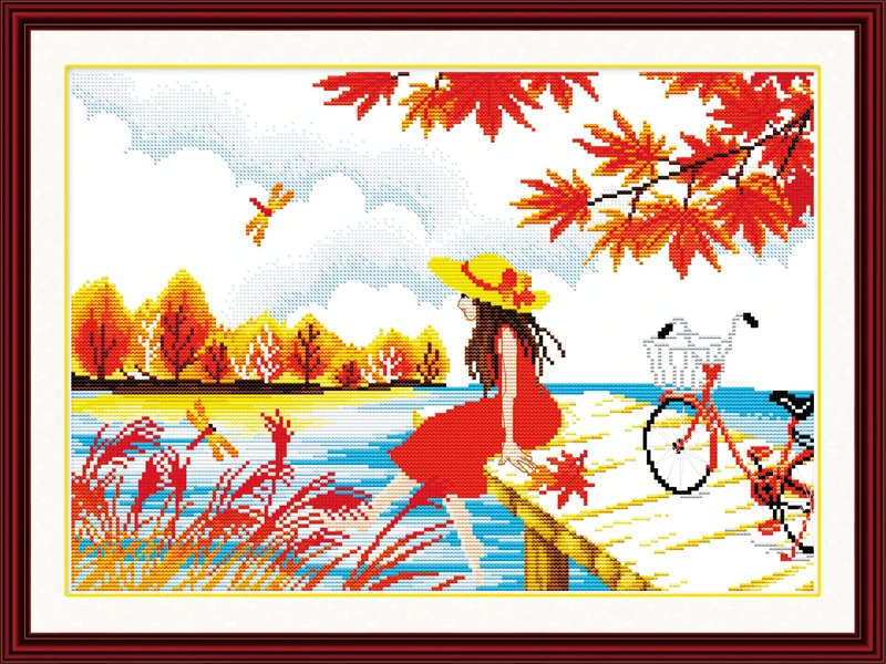 Waiting in autumn Cross Stitch Kits 11CT Printed 14CT Cross Stitch Set DIY Chinese Cross-stitch Counted Embroidery Needlework
Waiting in autumn Cross Stitch Kits 11CT Printed 14CT Cross Stitch Set DIY Chinese Cross-stitch Counted Embroidery Needlework