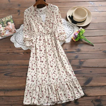 Spring Sweet Mori Girl Dress Women Floral Print Gorgeous Chiffon Dress Long Sleeved Elegant Ruffles Female Kawaii Dress Z001
Spring Sweet Mori Girl Dress Women Floral Print Gorgeous Chiffon Dress Long Sleeved Elegant Ruffles Female Kawaii Dress Z001