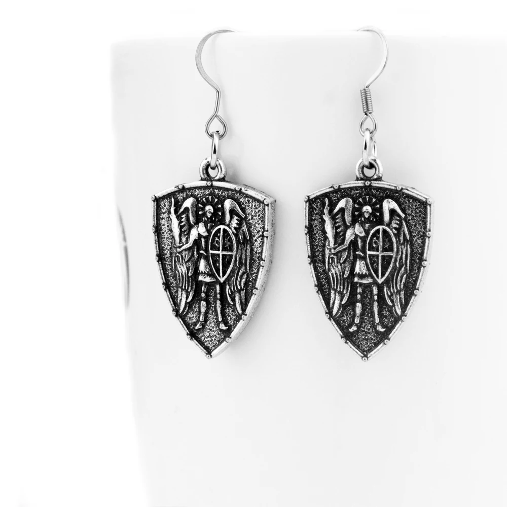 1 Pair Unique Saint St. Michael Archangel Cross Shield Prayer Medal Earring Jewelry Fashion Gift
1 Pair Unique Saint St. Michael Archangel Cross Shield Prayer Medal Earring Jewelry Fashion Gift