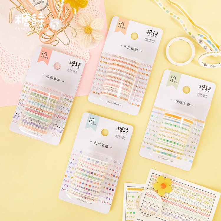 10 Pcs/lot cute Rainbow Decorative Adhesive Tape Masking Washi Tape Decoration Diary School Office Supplies Stationery
10 Pcs/lot cute Rainbow Decorative Adhesive Tape Masking Washi Tape Decoration Diary School Office Supplies Stationery