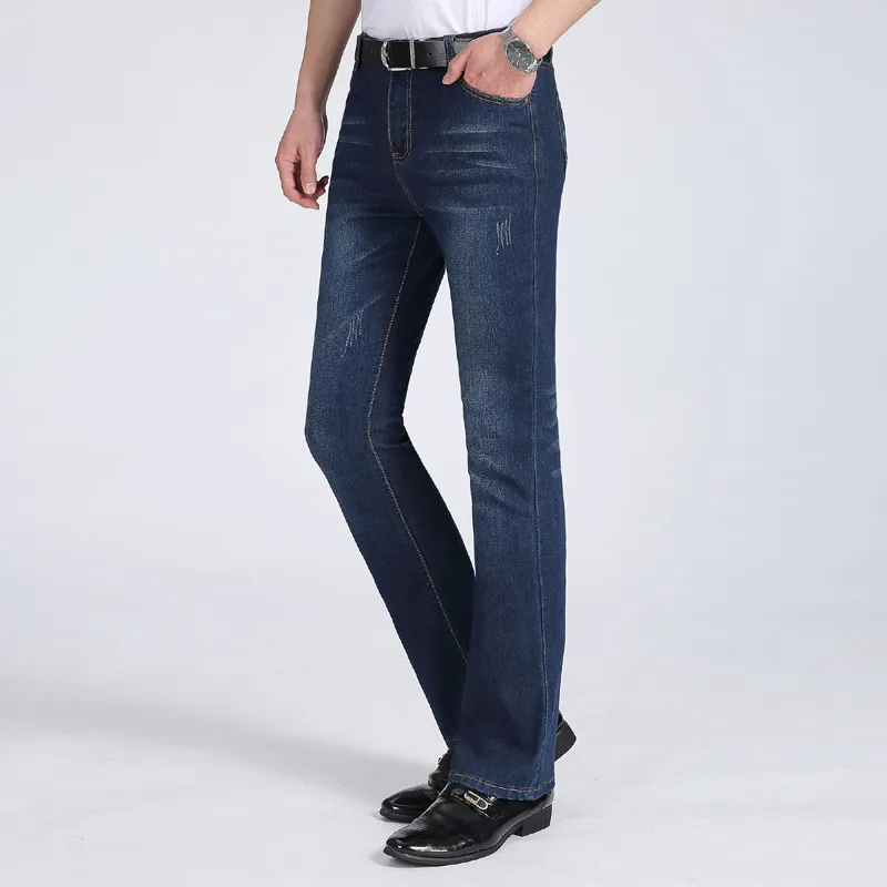 Jeans Men Men's Korean version of Denim Micro Bell pants Men's Slim Stretch Dark Blue Flare Jeans
Jeans Men Men's Korean version of Denim Micro Bell pants Men's Slim Stretch Dark Blue Flare Jeans