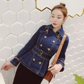 Women's Short Jean Jackets Korean style Short Casual Double Breasted Denim Jacket Woman Coat Long Sleeve Outerwear abrigos mujer
Women's Short Jean Jackets Korean style Short Casual Double Breasted Denim Jacket Woman Coat Long Sleeve Outerwear abrigos mujer