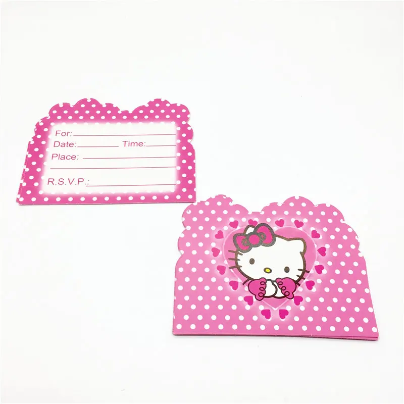 10Pcs Hello Kitty Cat Theme Cartoon Pink Party Invitation Card Kid Boy Girl Birthday Party Baby Shower Supplies Party Favors
10Pcs Hello Kitty Cat Theme Cartoon Pink Party Invitation Card Kid Boy Girl Birthday Party Baby Shower Supplies Party Favors