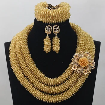 Charms Bridal Gold Layers Necklace Set African Statement Wedding Necklace Jewellery Set 2017 Birthday Gift Free Shipping WD723
Charms Bridal Gold Layers Necklace Set African Statement Wedding Necklace Jewellery Set 2017 Birthday Gift Free Shipping WD723